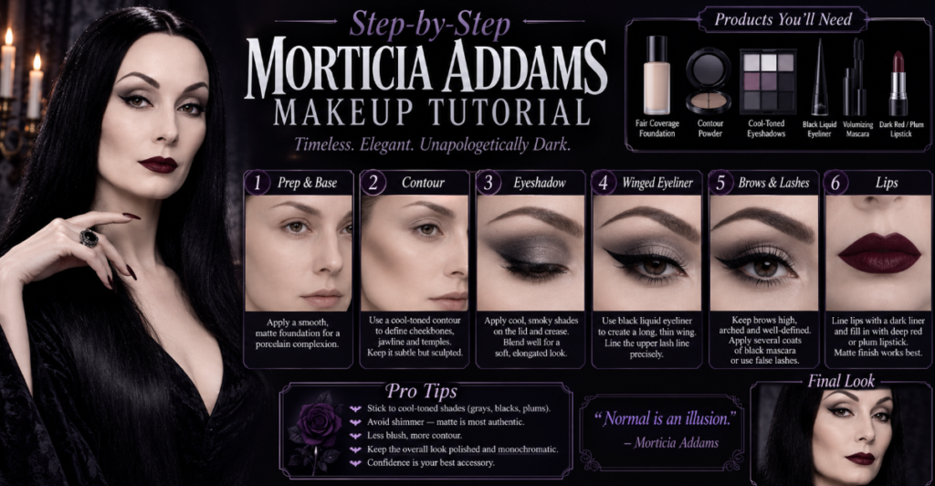 morticia addams makeup