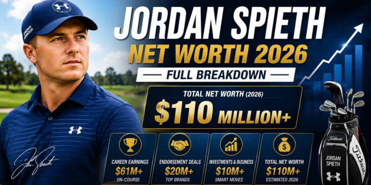 Jordan Spieth golf net worth 2026 PGA Tour player on course