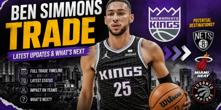 Ben Simmons playing for the Philadelphia 76ers before his 2022 trade to the Brooklyn Nets