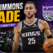 Ben Simmons playing for the Philadelphia 76ers before his 2022 trade to the Brooklyn Nets