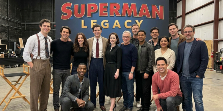 Cast of Superman Legacy 2025 movie featuring David Corenswet as Superman and Rachel Brosnahan as Lois Lane
