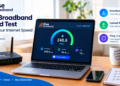 Rise Broadband speed test showing download upload speed and ping
