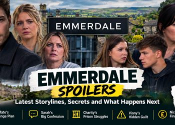 Emmerdale spoilers featuring Joe Tate, Sarah Sugden, Charity Dingle, Vinny Dingle and Nicola King