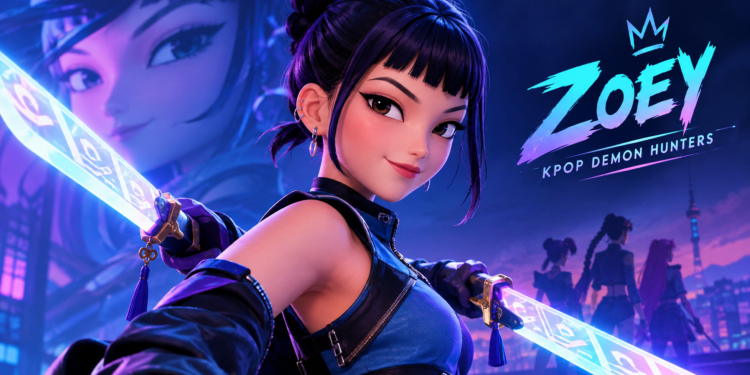 Zoey from KPop Demon Hunters character