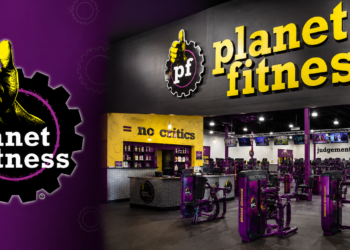Planet Fitness gym interior with workout equipment