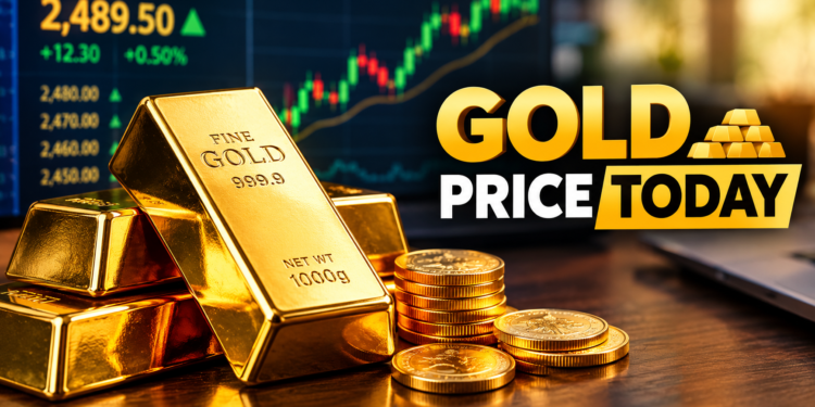 Gold price today in the UK showing current gold rates per gram and ounce