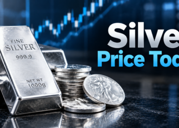 Silver price today in the UK showing current silver market value